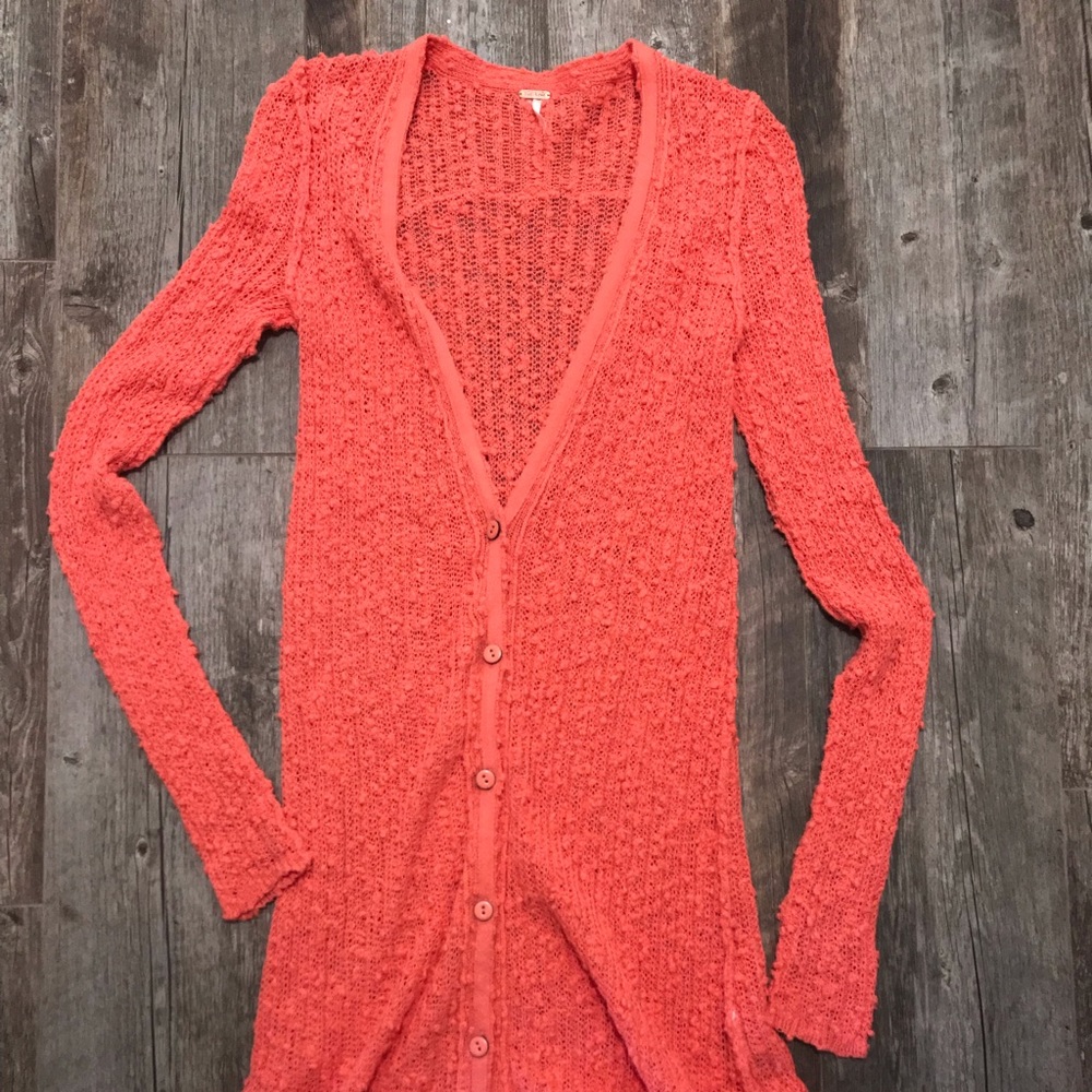 Free People Knee length cardigan sweater